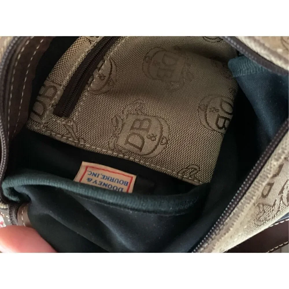 DOONEY & BOURKE Donegal Crest Tan Logo Leather Strap Jacquard vintage